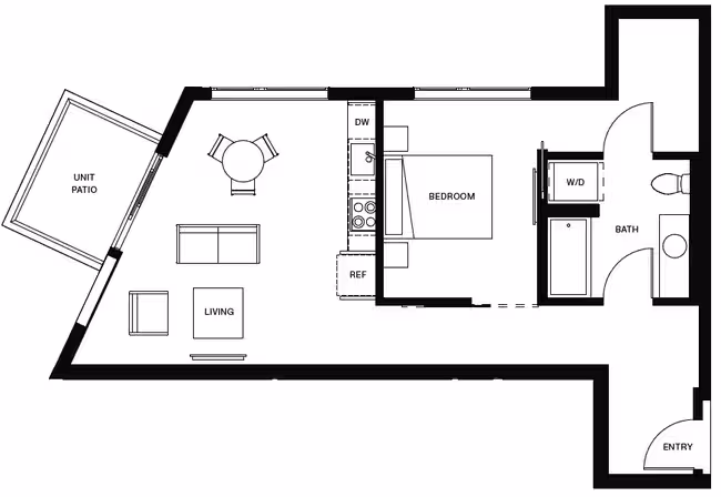 1 Bedroom A6 321 floor plan